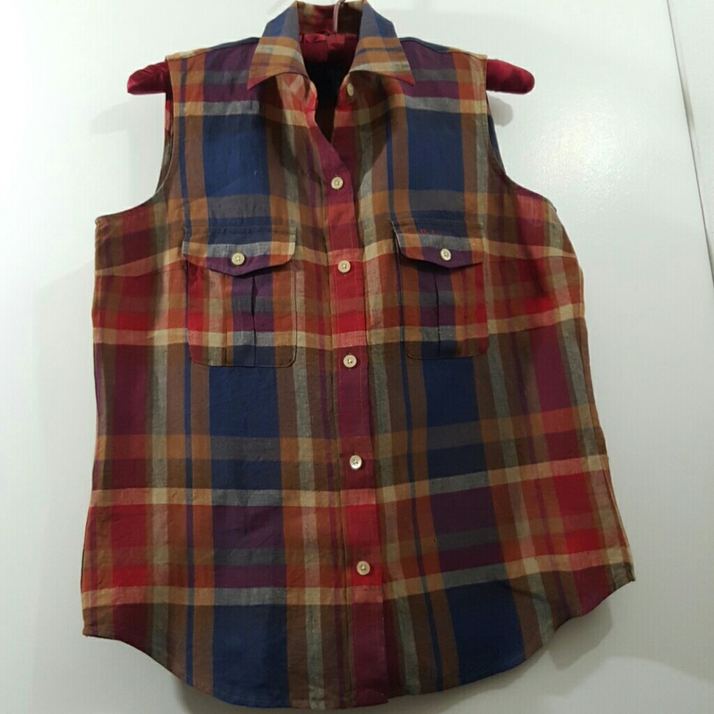 RALPH LAUREN LRL  Women's Plaid shirt